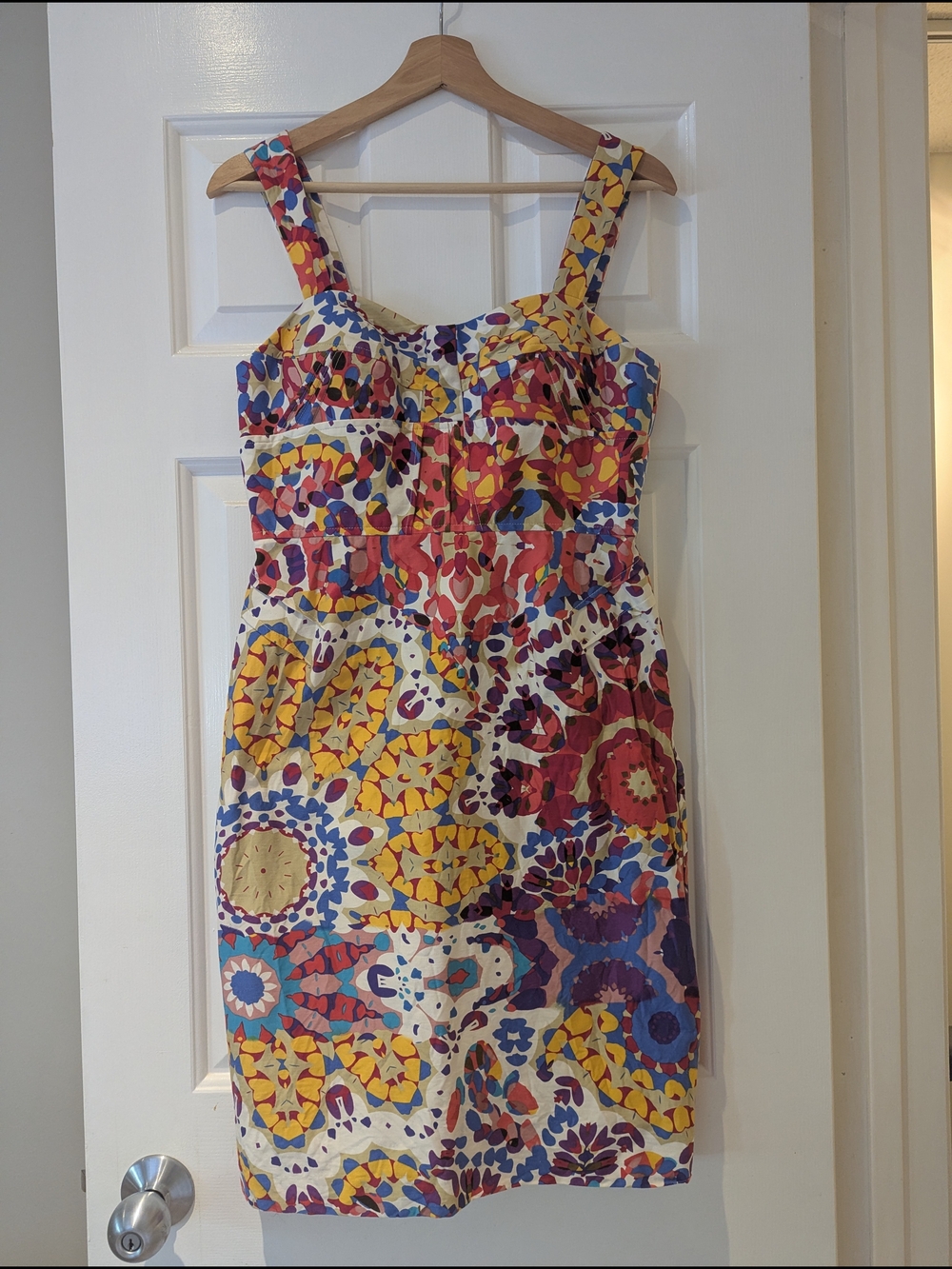 Suzi Chin for Maggy Boutique Multicolor Mosaic Mini Midi Sundress Maximalist 8 M